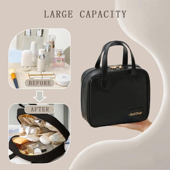 Waterproof Makeup Cosmetic‎ Bag Women Black - Picture 4 of 7